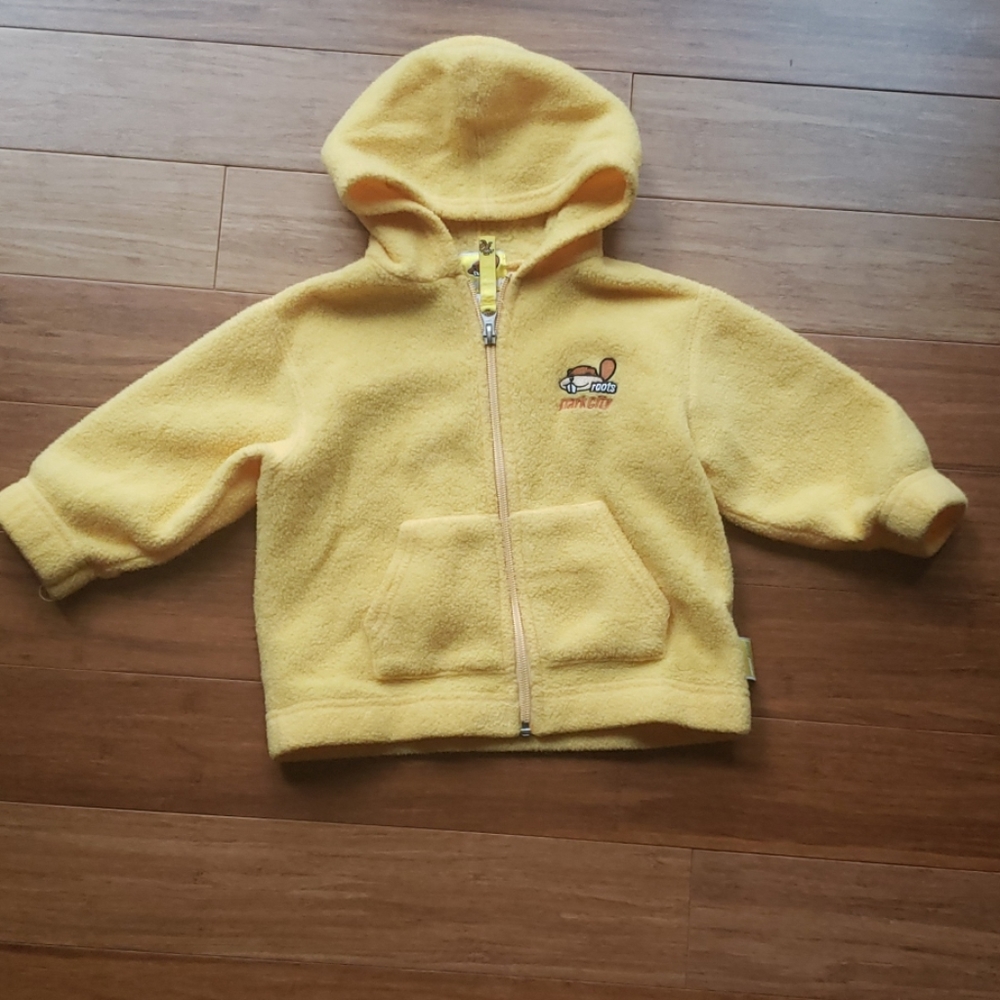 Baby Roots Original Yellow Hoodie, Size 18-24 mos